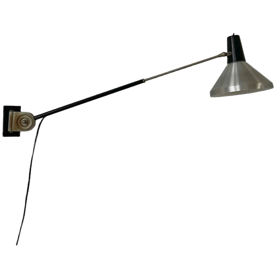 Vintage Mid-century Telescopische Bureaulamp Busquet Hala Wandlamp 1950’s 1