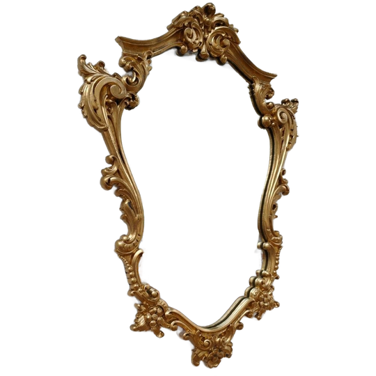Vintage Barok Brocante Rococo Spiegel, Schouwspiegel 106 1
