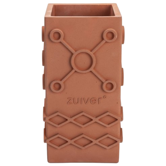 Zuiver Graphic Vaas Vierkant Terracotta 1