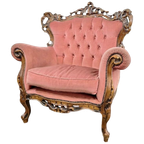 Vintage Barok Fauteuil / Éénzit / Retro Stoel thumbnail 1