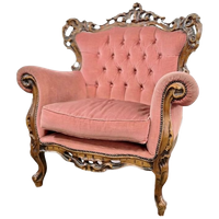 Vintage Barok Fauteuil / Éénzit / Retro Stoel