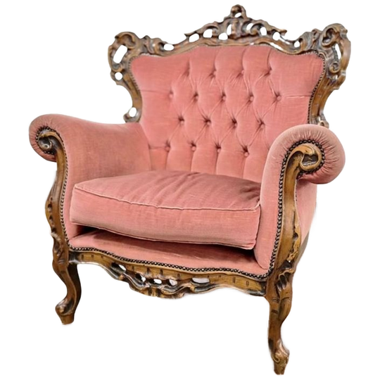 Vintage Barok Fauteuil / Éénzit / Retro Stoel 1