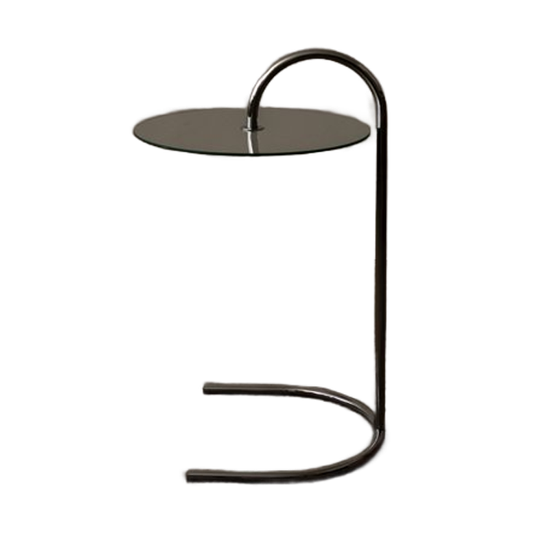 IKEA Ry Bijzettafel – Tord Björklund – Chroom & Glas – Postmodern – 40×42×71 1