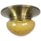 Dijkstra - Fokke Dijkstra - 'Flush Mount' - Space Age Plafonniere - Amber - 70'S thumbnail 1