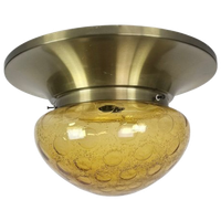 Dijkstra - Fokke Dijkstra - 'Flush Mount' - Space Age Plafonniere - Amber - 70'S