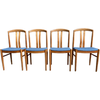 4X Ekstrom Oak Dining Chairs For Johansson & Soner Sweden 1960S