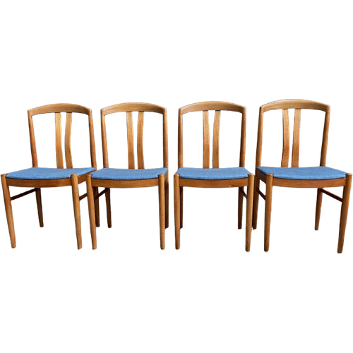 4X Ekstrom Oak Dining Chairs For Johansson & Soner Sweden 1960S