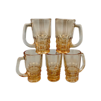 Set Vintage Shotglaasjes Ombre Oranje 5 Stuks