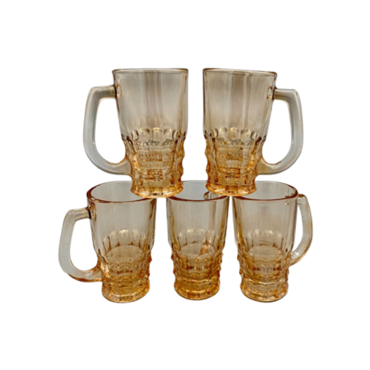 Set Vintage Shotglaasjes Ombre Oranje 5 Stuks 1