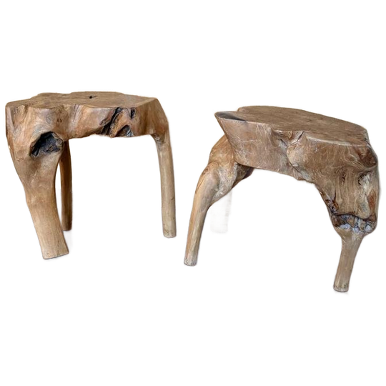 Wabi - Sabi Brutalistische Wortelhouten Krukjes 1