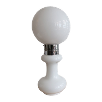 Carlo Nason Birillo Witte Vloer Lamp A.V. Mazzega, Italy 1960