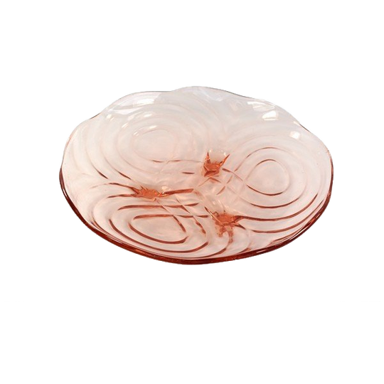Vintage Glazen Schaal Roze 1