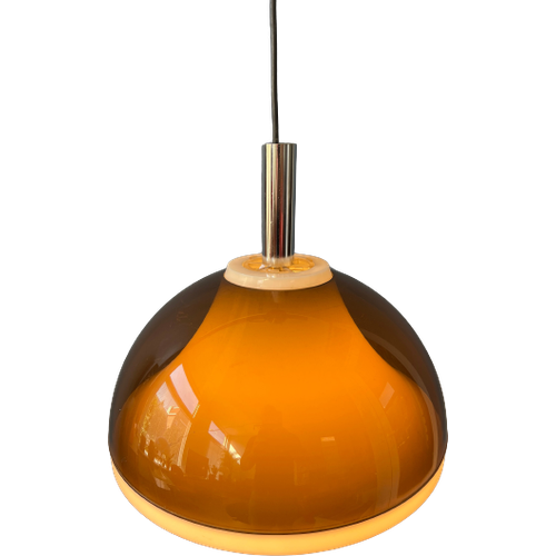 Dijkstra Space Age Hanglamp Van Bruin Gerookt Acrylglas