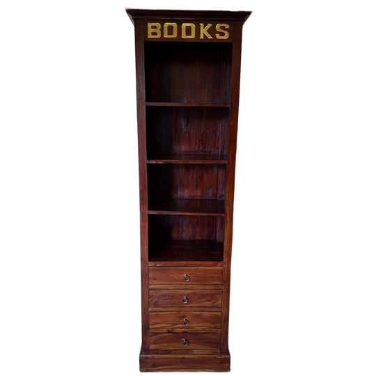 Teakhouten Books Boekenkast Afm. 62x38 En 211cm Hoog. 1