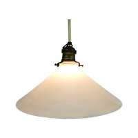 Antiek - Hanglamp - Opaline - Koper - 2E Kwart 20E Eeuw