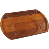 Teak Houten Tray Vlakverdeling