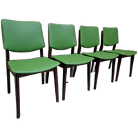 Set 4 Vintage Stoelen Jaren 60 Nieuw Bekleed Met Skai