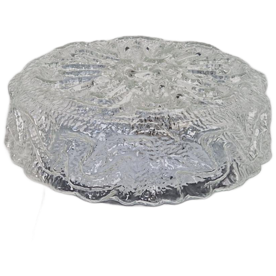 Vintage Ice Glass Plafondlamp Glas Plafonniere Lamp '60 1