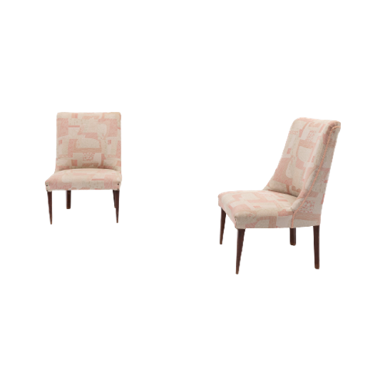 1960’s Pair Of Italian Mid-century Side Chairs/boudoir Chairs 1