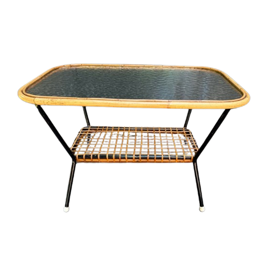 Rohe Noordwolde Salontafel Met Rotan En Glasplaat 1