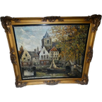 Nederlands Stadsaanzicht Johannes Karel Leurs (1865-1938). thumbnail 1