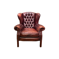 Engelse Bendic Chesterfield Oor Fauteuil Cognac Bruin