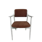 3 Vintage Stoelen Met Armleuningen En Ribfluwelen Bekleding thumbnail 1