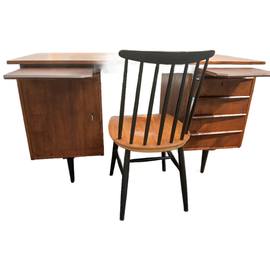 Vintage Bureau Cees Braakman Met Stoel (tapiovaara) 1