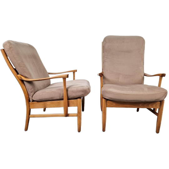 Set 2 Vintage Beuken Fauteuil Farstrup Casa Refurbished ´60 1