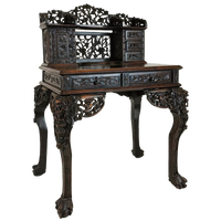 Antiek Chinees Padouk Houten Bureau