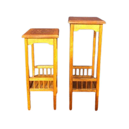 In 2 Hoogtes: Vintage Plantentafeltje, Eiken Tafeltje 1