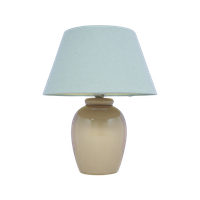 Taupe Tafellamp Groene Lampenkap