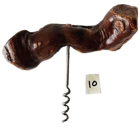 Vintage Franse Kurkentrekker 10 Wortelhout Wijnstok 1950’s 1