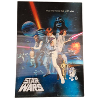 Star Wars 3D Vintage Poster Plaat Lucas Film