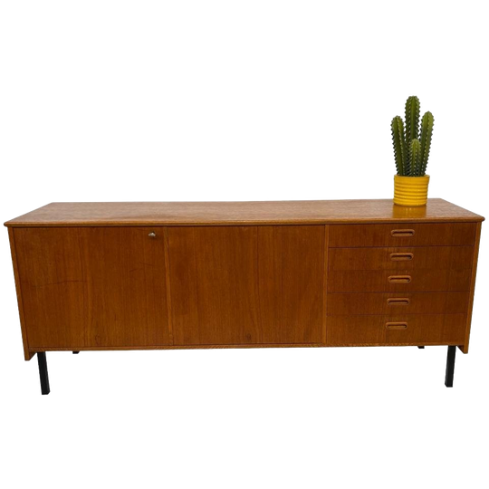 Vintage Dressoir Lowboard Tv Meubel Jaren 60 Teak Fineer 1