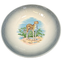 Vintage Porseleinen Schaal Cheetah Italy