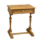 Brocante Schrijftafeltje/Sidetable Bureau Haltafel Massief thumbnail 1