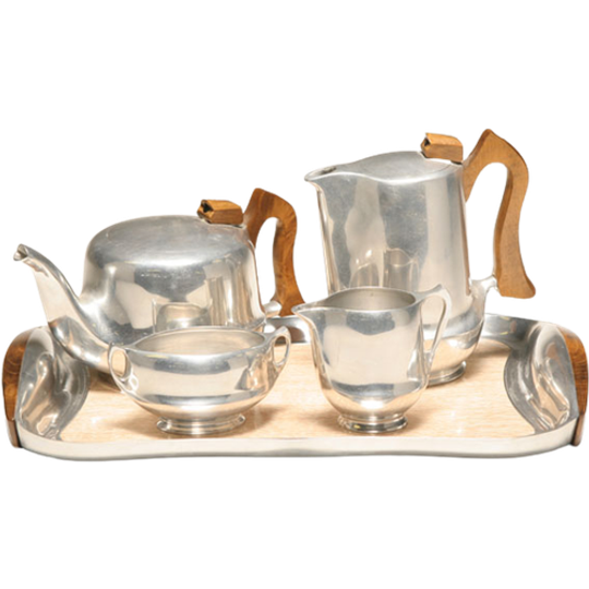 Retro Aluminium Picquot Ware Koffie En Thee Servies 1