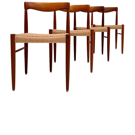 Gereviseerde Set Van 4 Stoelen Van H. Klein Voor Bramin 1