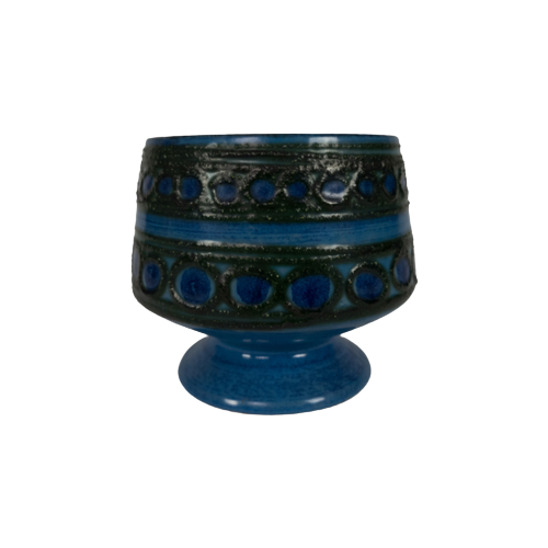 Strehla Keramik - Oost-Duitsland - Aardewerk - Blauw - Gesigneerd - 1960'S