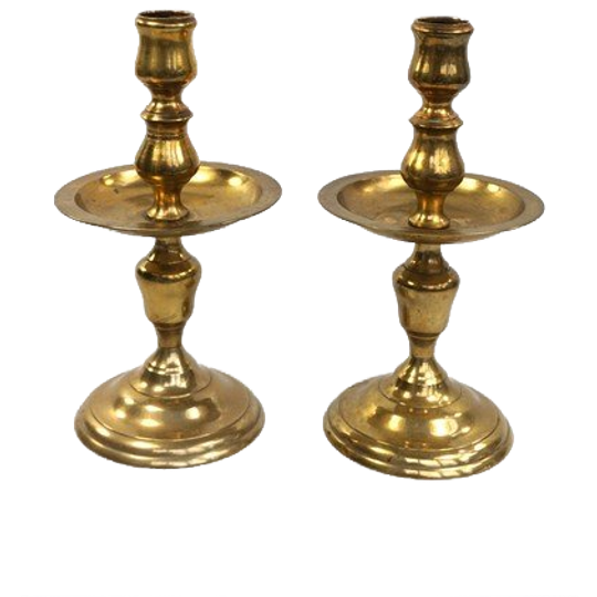 2 Vintage Messing Kandelaars 1