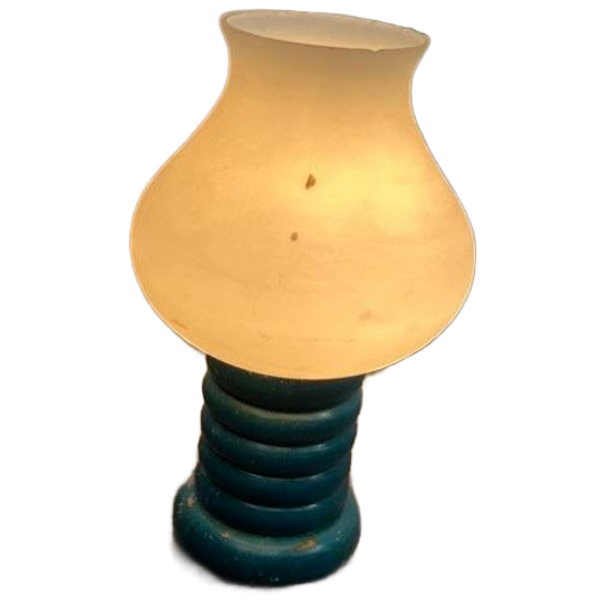 Vintage Blauwe Tafellamp / Mini Lampje 1