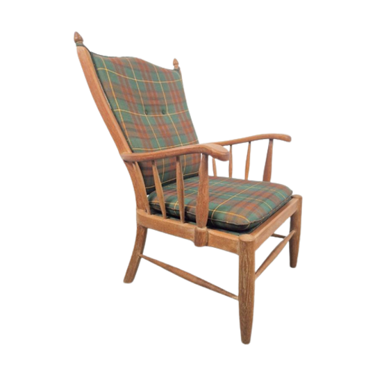 Vintage Scandinavische Beuk Fauteuil Mid Century ‘60 Japandi 1
