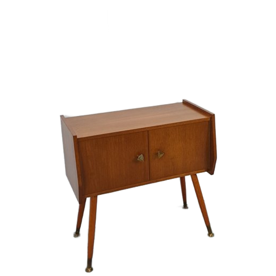 Mid Century Jaren 50 Kastje Met Schuine Houten Poten 1