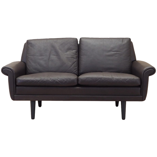 Brown Leather Sofa, Danish Design, 1960s, Designer: Aage Christiansen, Manufacture: Erhardsen & Andersen 1
