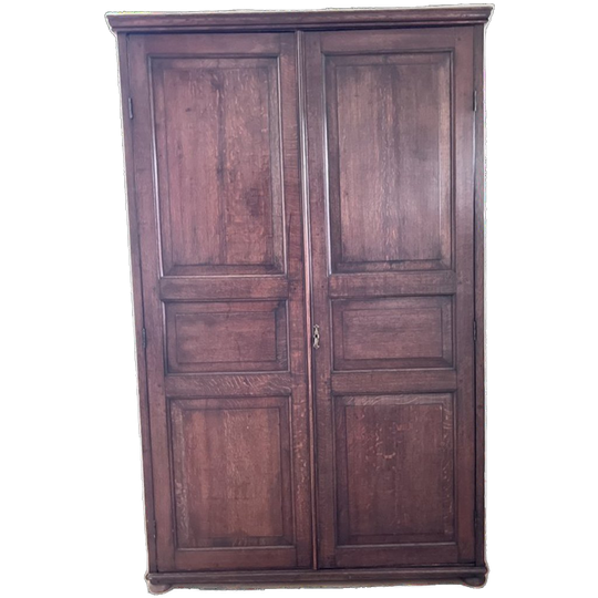 Antiek Engels Eiken Kledingkast/ Hang/ Leg Kast, 1