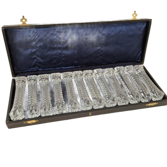 Complete Doos Antieke Messen Leggers Kristal 1