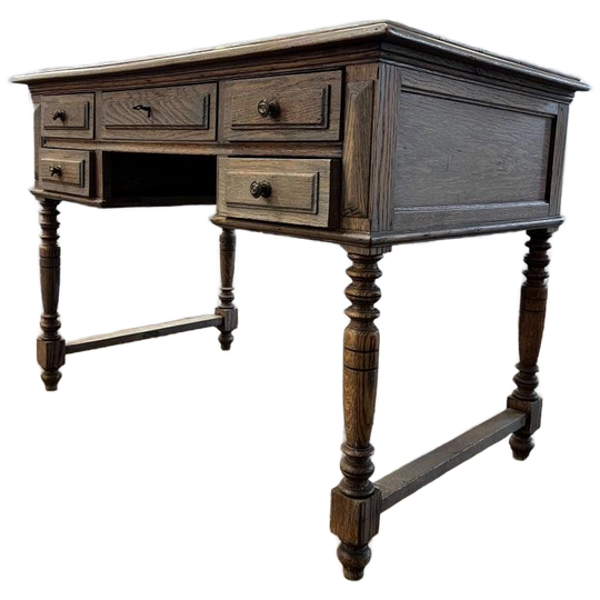 Brocante Houten Bureau / Sidetable Met Lades 1