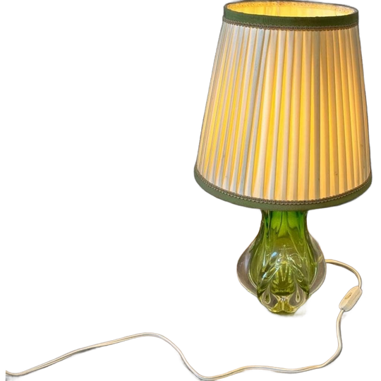Vintage Groene Glazen Murano Tafellamp / Lampadaire 1