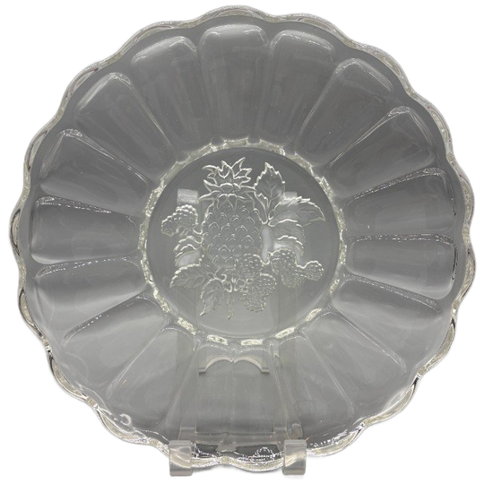 Persglas Schaal Art Deco Fruitdecor 20's 1